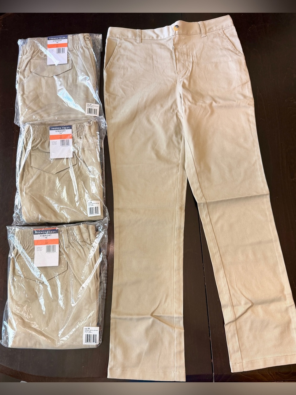 French Toast Khaki Straight Leg Pull-On Pants Bundle NWT *4 pairs*